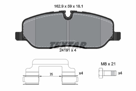 Piese auto - Set placute frana TEXTAR 2419101