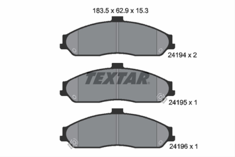 Piese auto - Set placute frana TEXTAR 2419401