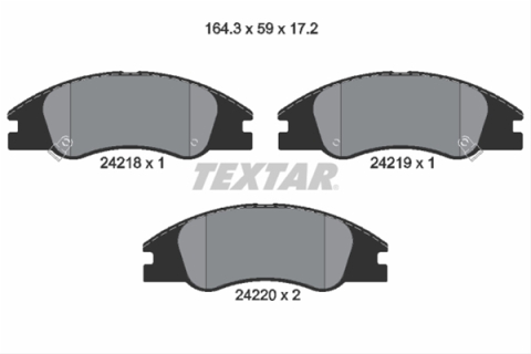 Piese auto - Set placute frana TEXTAR 2421801