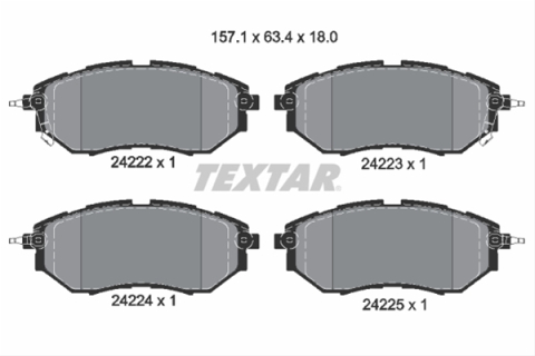Piese auto - Set placute frana TEXTAR 2422201
