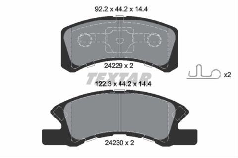 Piese auto - Set placute frana TEXTAR 2422901