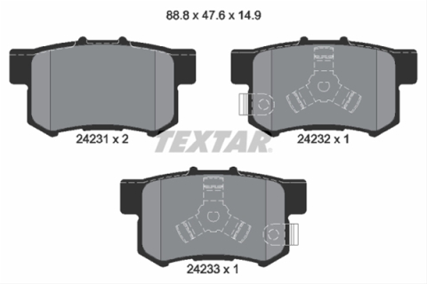 Piese auto - Set placute frana TEXTAR 2423101