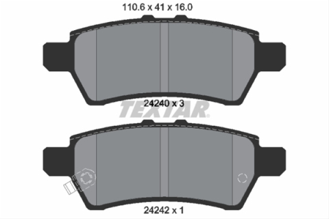 Piese auto - Set placute frana TEXTAR 2424001
