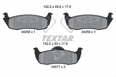 Piese auto - Set placute frana TEXTAR 2425801