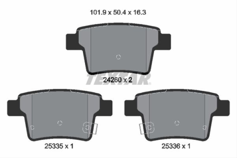 Piese auto - Set placute frana TEXTAR 2426001