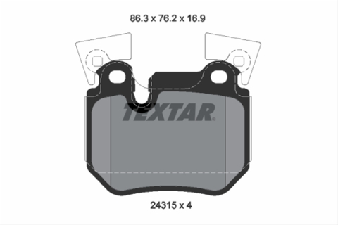 Placute frana - Set placute frana TEXTAR 2431501
