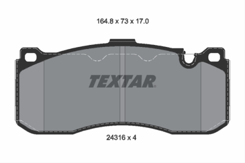 Placute frana - Set placute frana TEXTAR 2431601