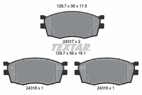 Placute frana - Set placute frana TEXTAR 2431701