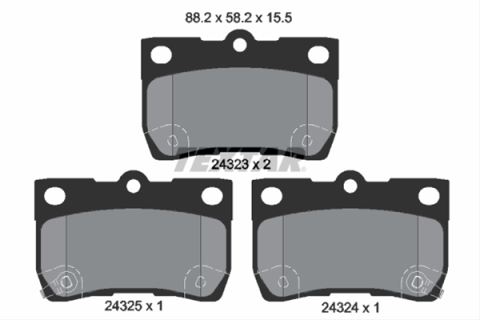 Placute frana - Set placute frana TEXTAR 2432301
