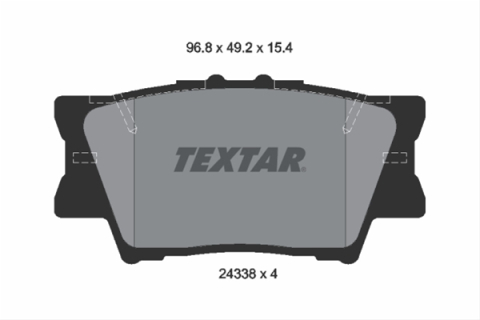 Placute frana - Set placute frana TEXTAR 2433801