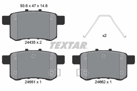 Placute frana - Set placute frana TEXTAR 2443501