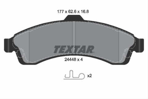 Placute frana - Set placute frana TEXTAR 2444801