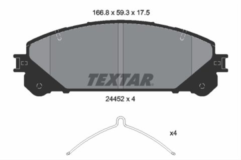 Placute frana - Set placute frana TEXTAR 2445201