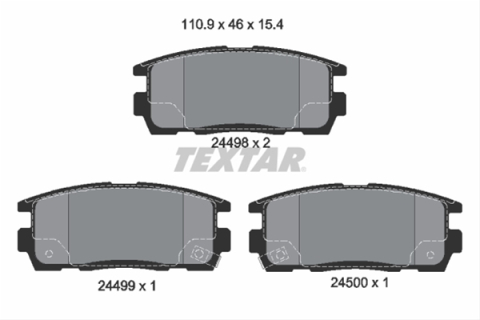 Placute frana - Set placute frana TEXTAR 2449801