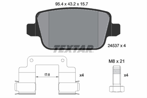Placute frana - Set placute frana TEXTAR 2453702