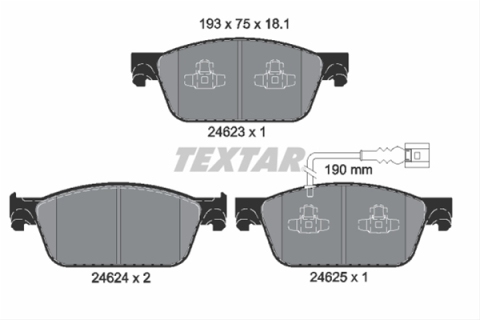 Placute frana - Set placute frana TEXTAR 2462301