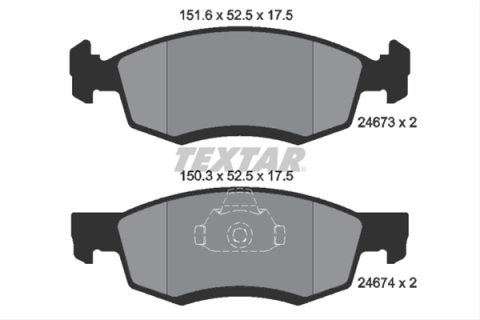 Placute frana - Set placute frana TEXTAR 2467301