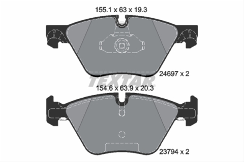 Placute frana - Set placute frana TEXTAR 2469701