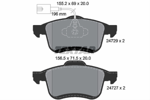 Placute frana - Set placute frana TEXTAR 2472901