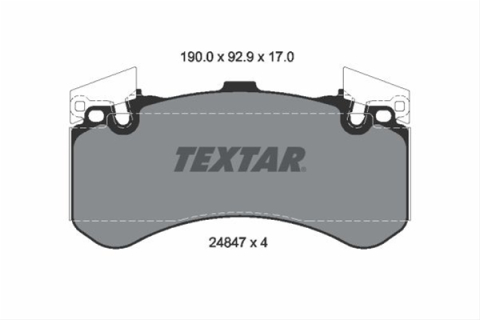 Piese auto - Set placute frana TEXTAR 2484701