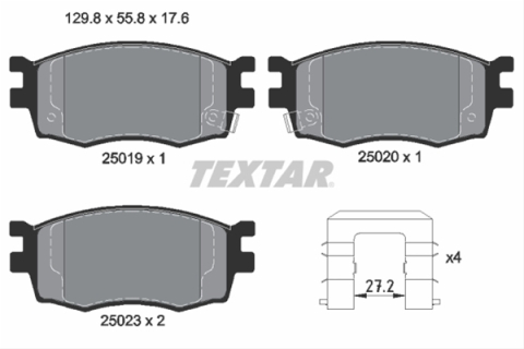 Piese auto - Set placute frana TEXTAR 2501901