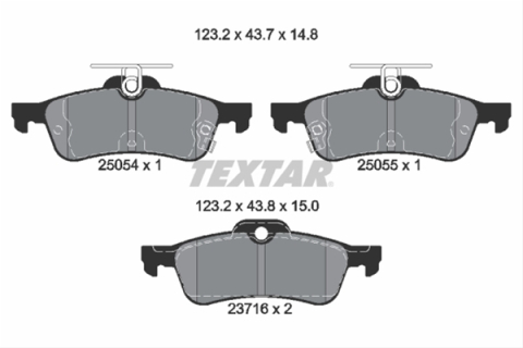 Piese auto - Set placute frana TEXTAR 2505401