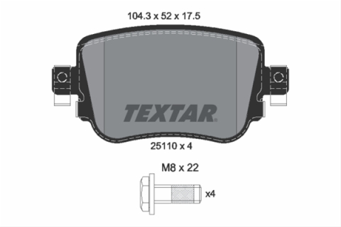 Piese auto - Set placute frana TEXTAR 2511003