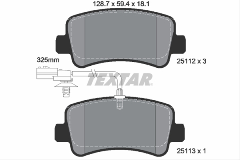 Piese auto - Set placute frana TEXTAR 2511201