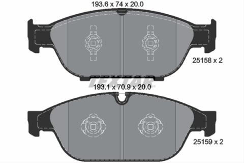 Piese auto - Set placute frana TEXTAR 2515802