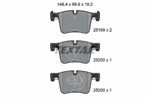 Piese auto - Set placute frana TEXTAR 2519901