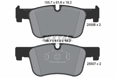Piese auto - Set placute frana TEXTAR 2550601