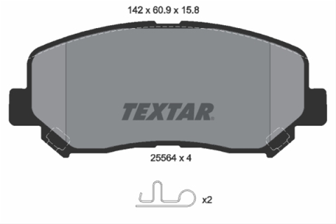 Piese auto - Set placute frana TEXTAR 2556401