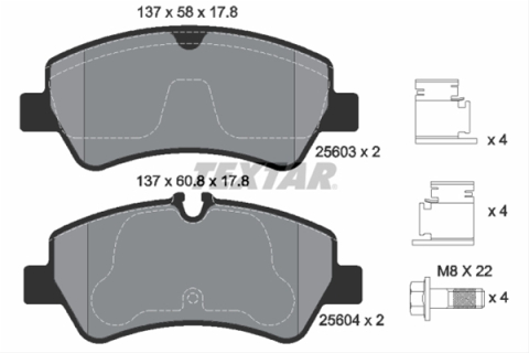 Piese auto - Set placute frana TEXTAR 2560301