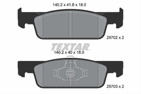 Piese auto - Set placute frana TEXTAR 2570201