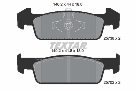 Placute frana - Set placute frana TEXTAR 2573801