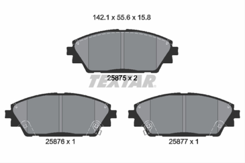 Placute frana - Set placute frana TEXTAR 2587501