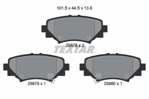 Placute frana - Set placute frana TEXTAR 2587801
