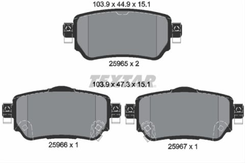 Piese auto - Set placute frana TEXTAR 2596501