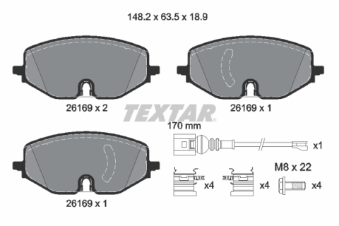 Piese auto - Set placute frana TEXTAR 2616901