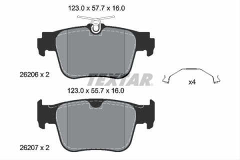 Piese auto - Set placute frana TEXTAR 2620601