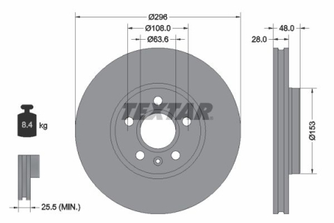 Piese auto - Disc frana TEXTAR 92287505