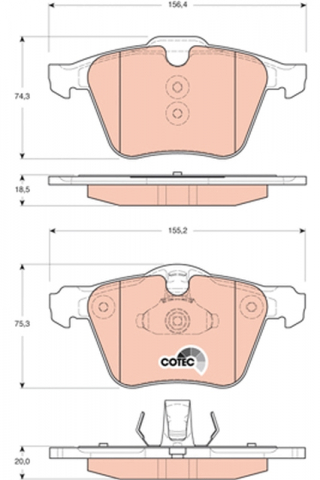 Set placute frana TRW GDB1684 [1]