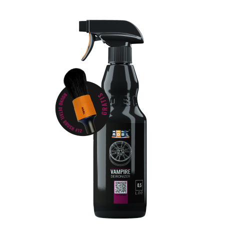 Detailing si Cosmetica - Set Promo solutie decontaminare jante Adbl Vampire 500ml + Pensula detailing 25mm Cadou