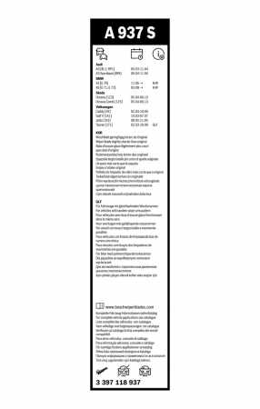 Set stergatoare BOSCH AEROTWIN 600/475 MM 3397118937 [1]