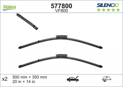 SET STERGATOARE VALEO SILENCIO FB OE 500/350 MM VF800 [2]