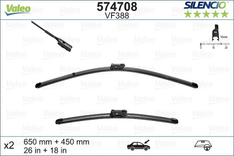 SET STERGATOARE VALEO SILENCIO FB OE 650/450 MM VF388 [4]