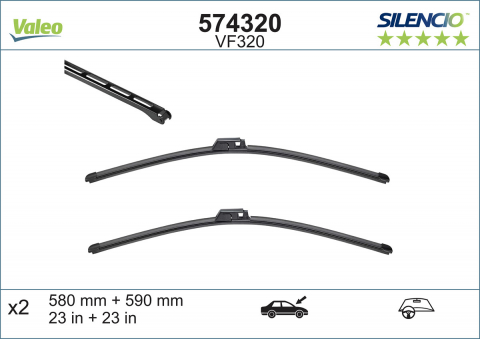 SET STERGATOARE VALEO SILENCIO X.TRM 580/590 MM VF320 [1]