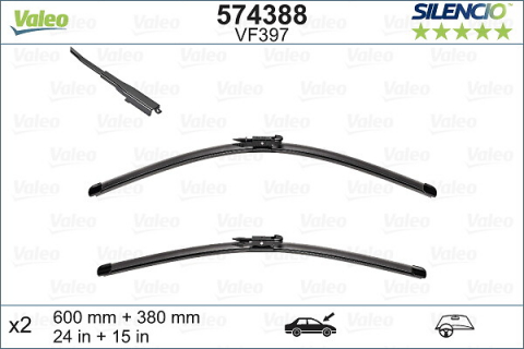 SET STERGATOARE VALEO SILENCIO X.TRM 600/380 MM VF397 [11]