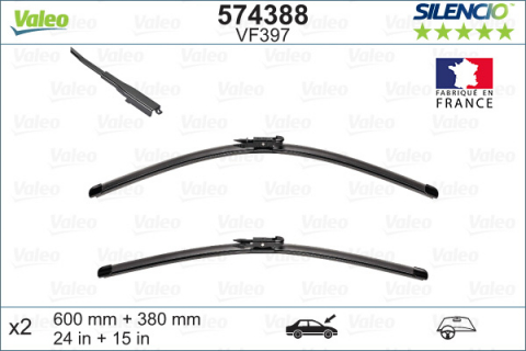 SET STERGATOARE VALEO SILENCIO X.TRM 600/380 MM VF397 [8]