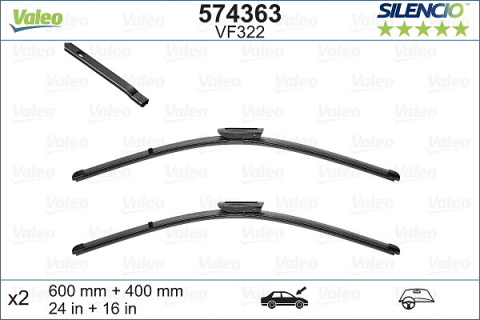SET STERGATOARE VALEO SILENCIO X.TRM 600/400 MM VF322 [1]